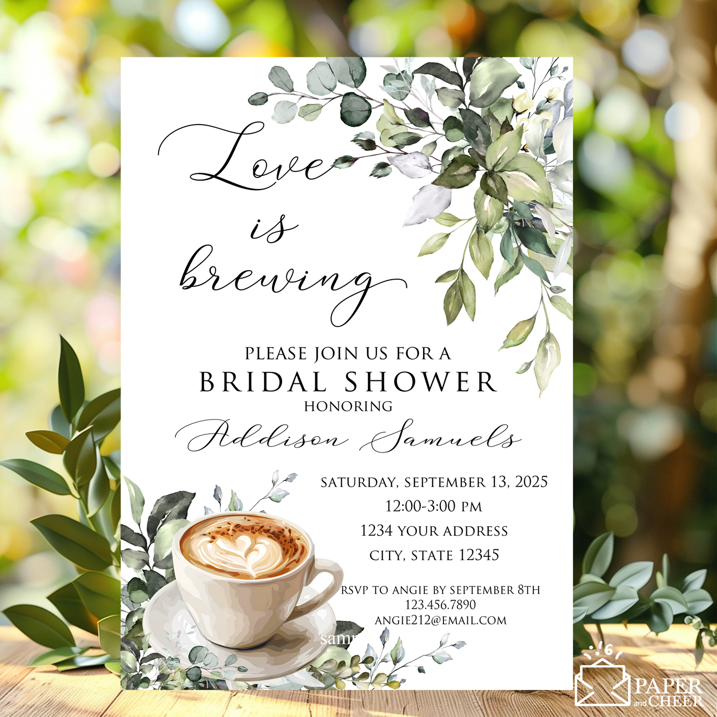 Love is Brewing Bridal Shower Invitation