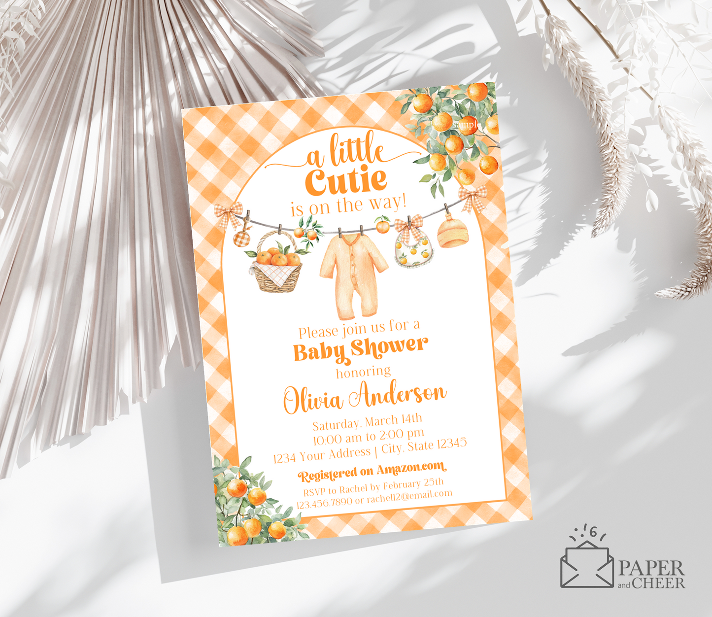 A Little Cutie Baby Shower Invitation