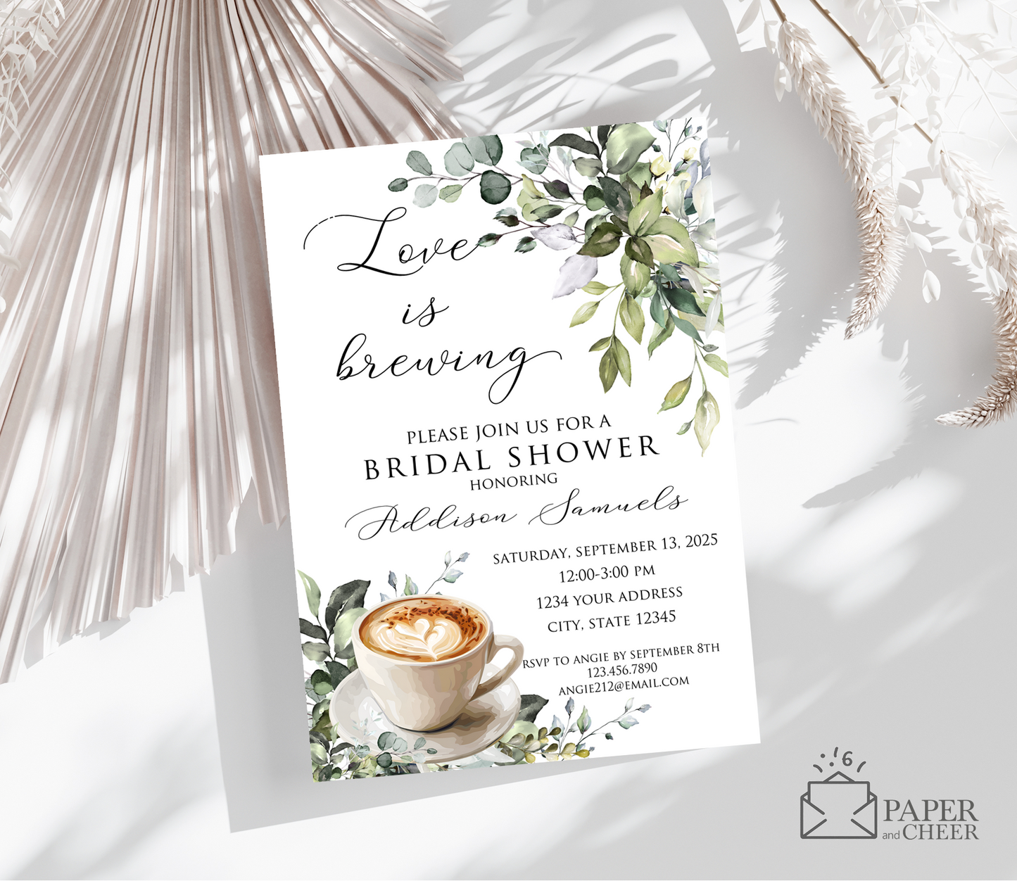 Love is Brewing Bridal Shower Invitation