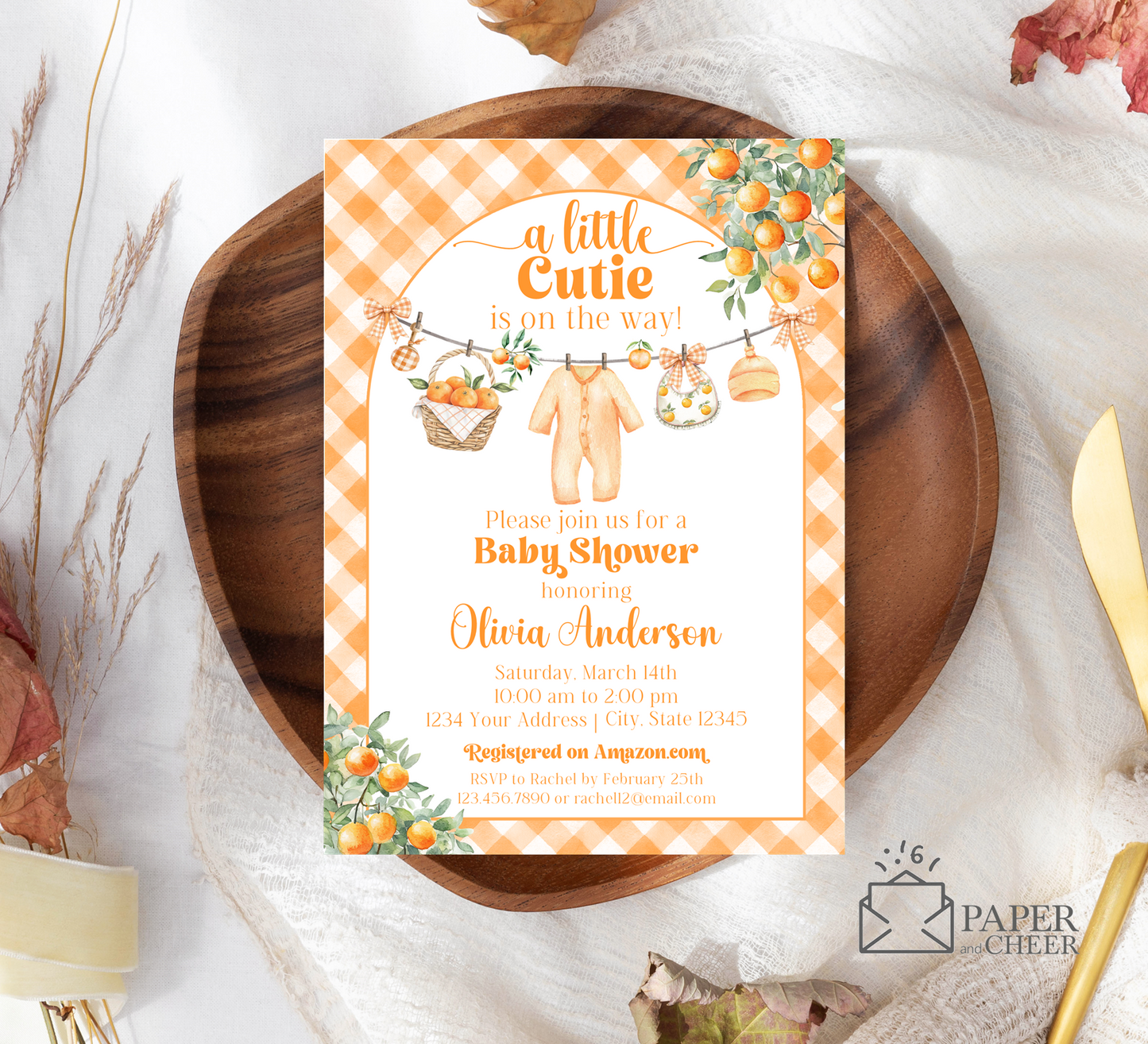 A Little Cutie Baby Shower Invitation