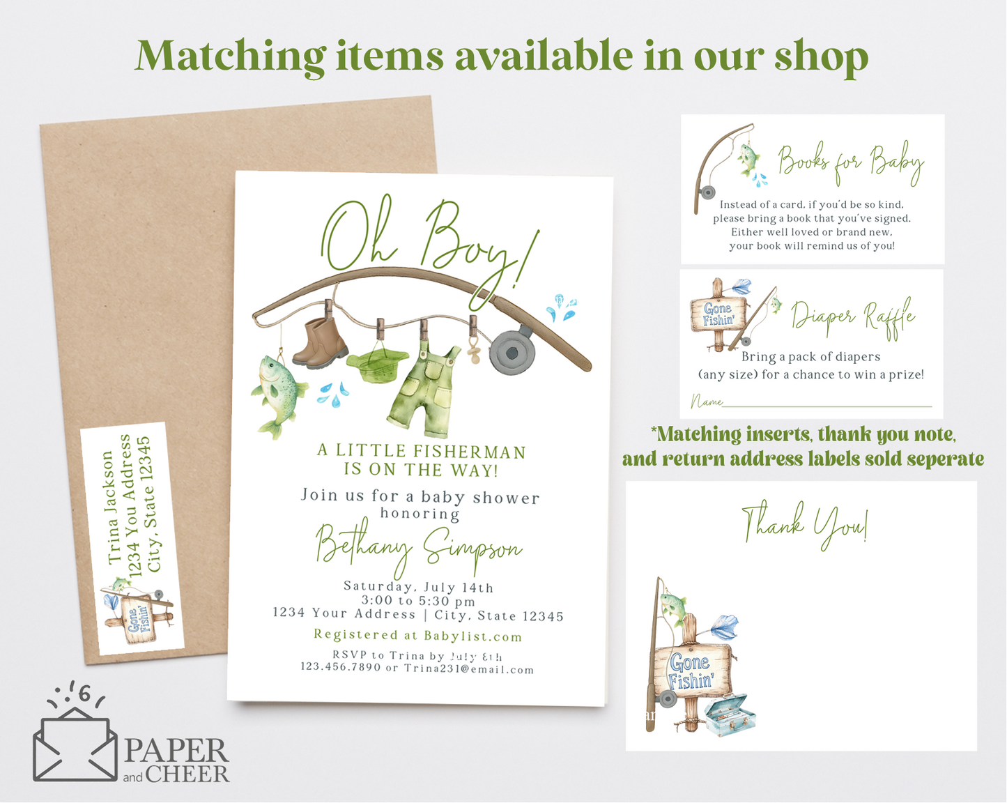 Fishing Baby Shower Invitation
