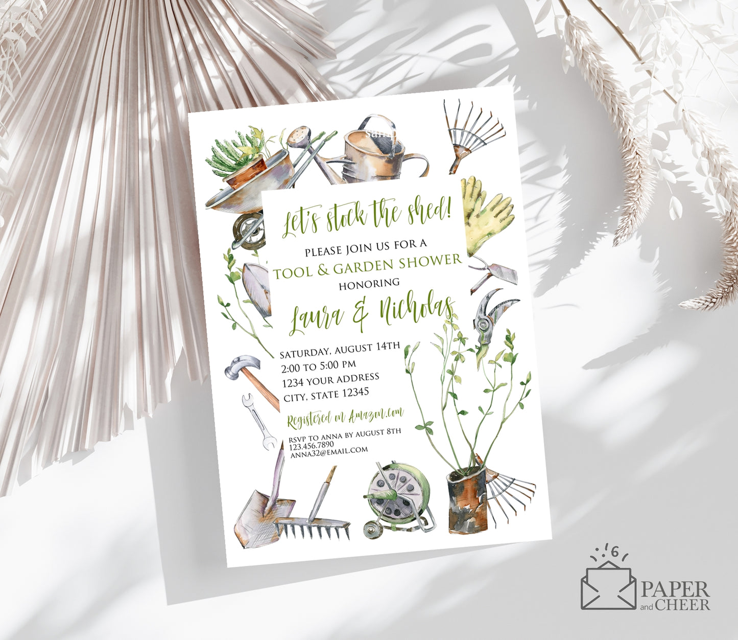 Tool and Garden Shower Invitation