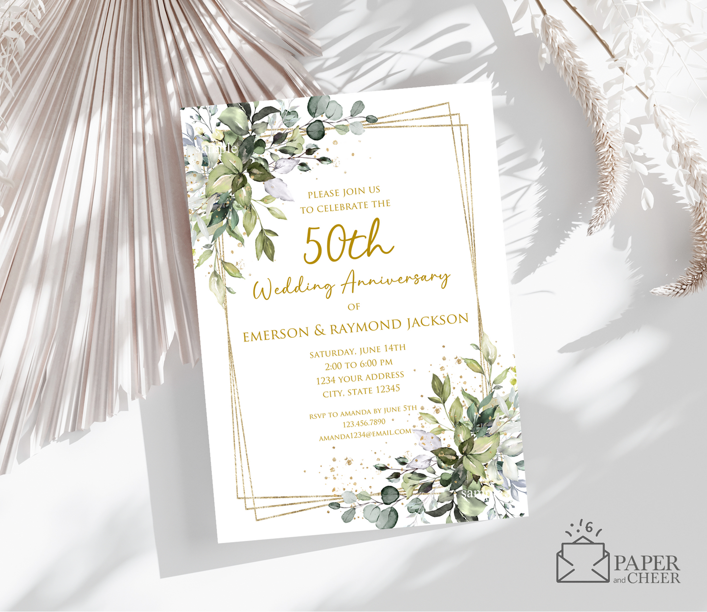 50th Wedding Anniversary Invitations