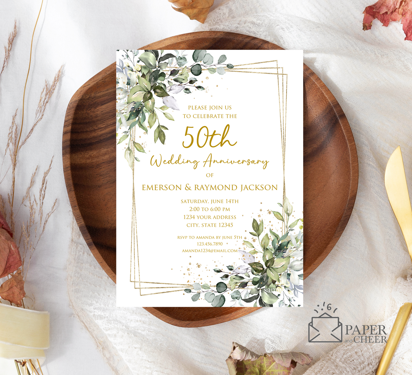 50th Wedding Anniversary Invitations