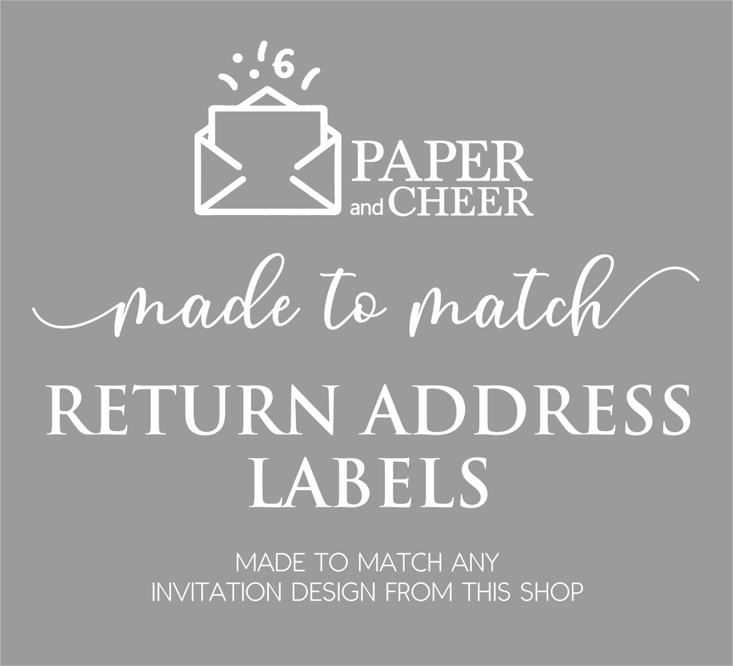 Matching Return Address Labels | Made to match your invitation design