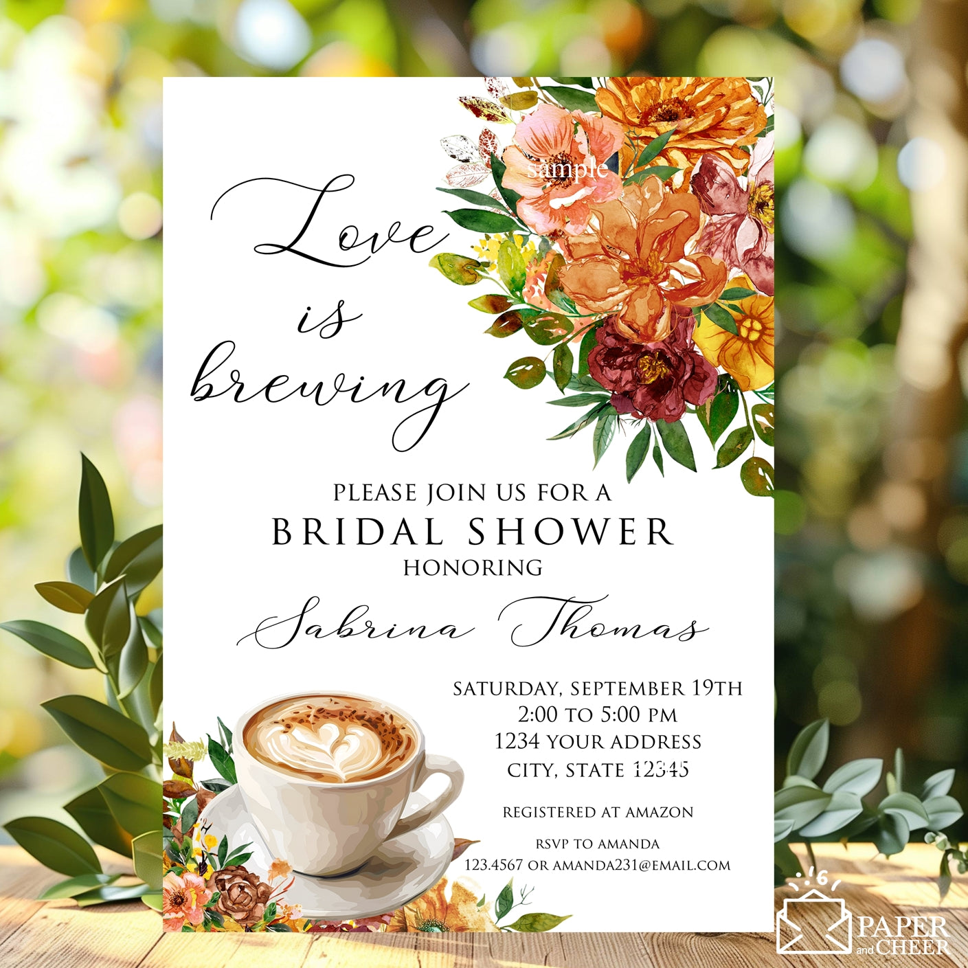 Love is Brewing Bridal Shower Invitation