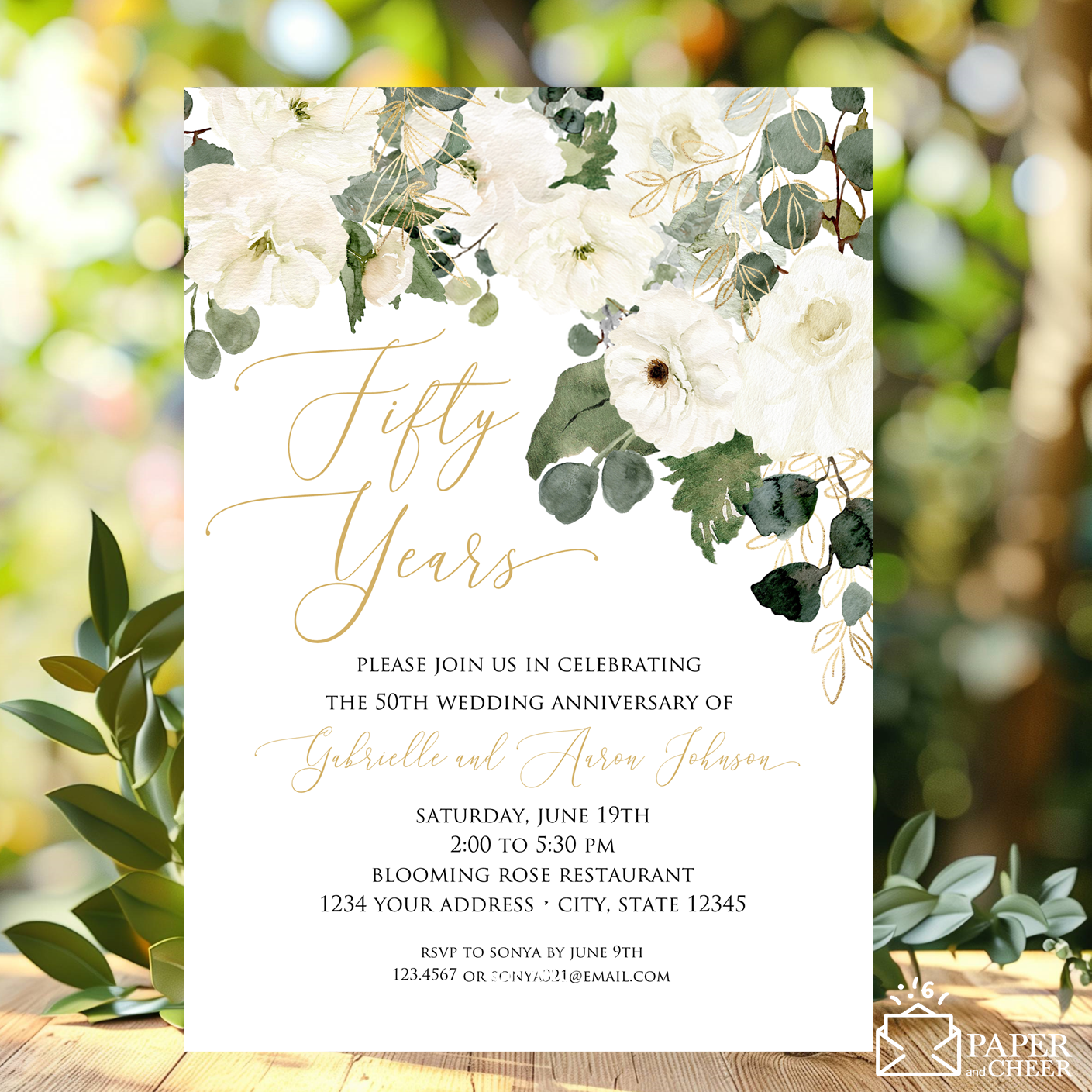50th Wedding Anniversary Invitations