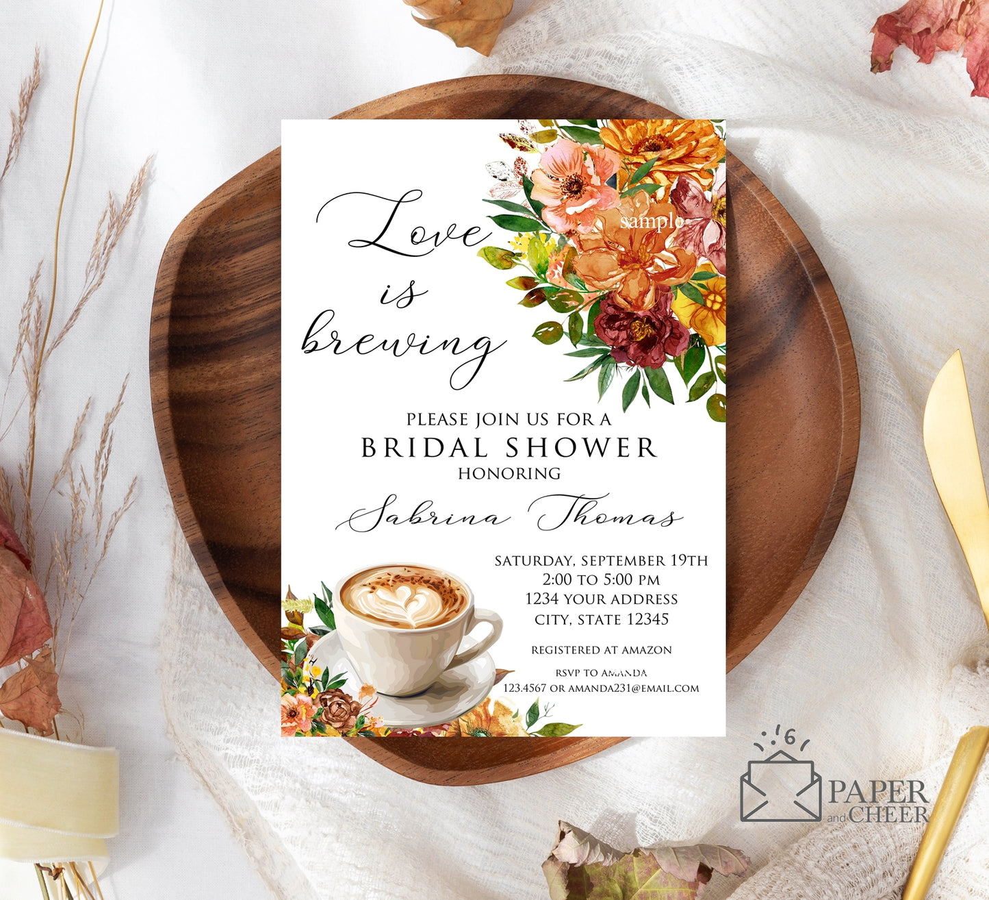 Love is Brewing Bridal Shower Invitation
