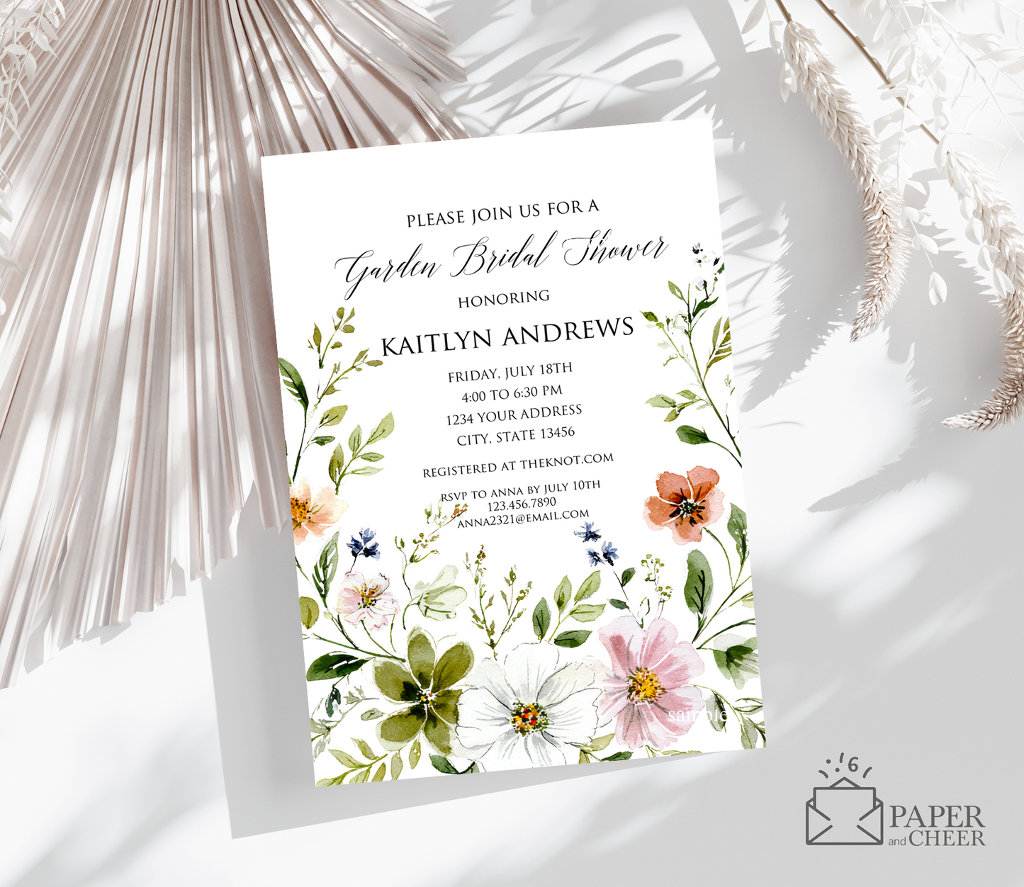 Floral Garden Bridal Shower Invitation