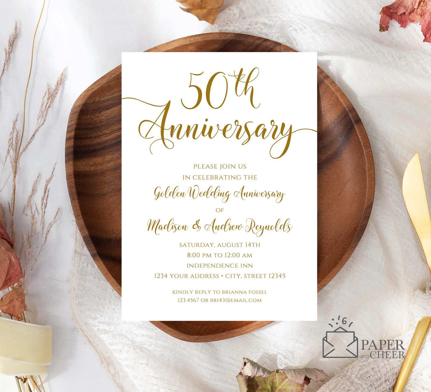 50th Wedding Anniversary Invitations