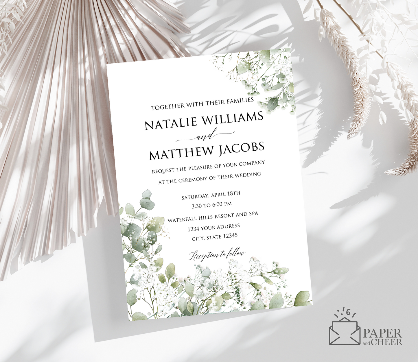 Baby's Breath Wedding Invitation