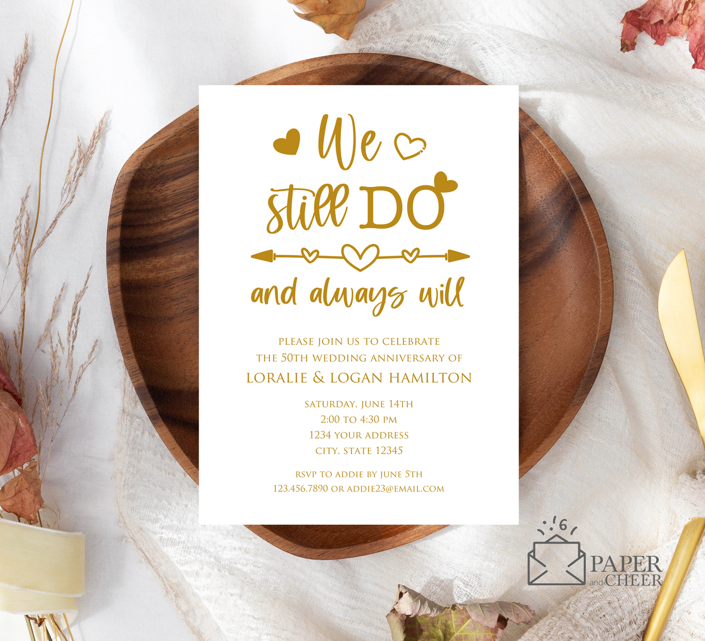 50th Wedding Anniversary Invitations
