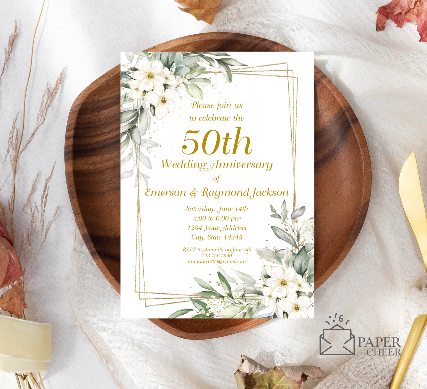 50th Wedding Anniversary Invitations