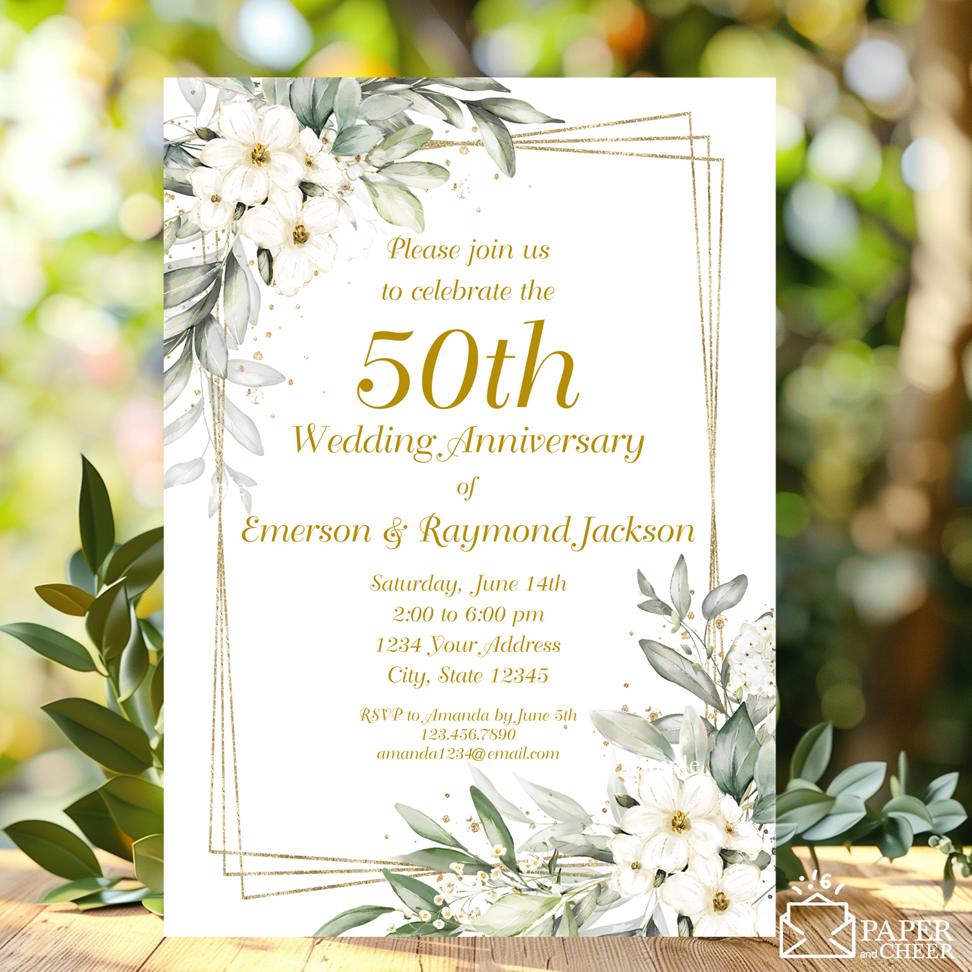 50th Wedding Anniversary Invitations