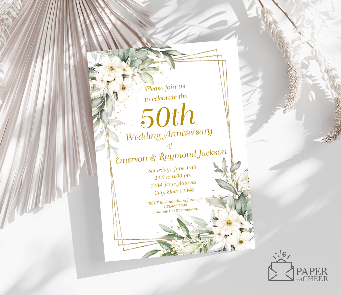 50th Wedding Anniversary Invitations