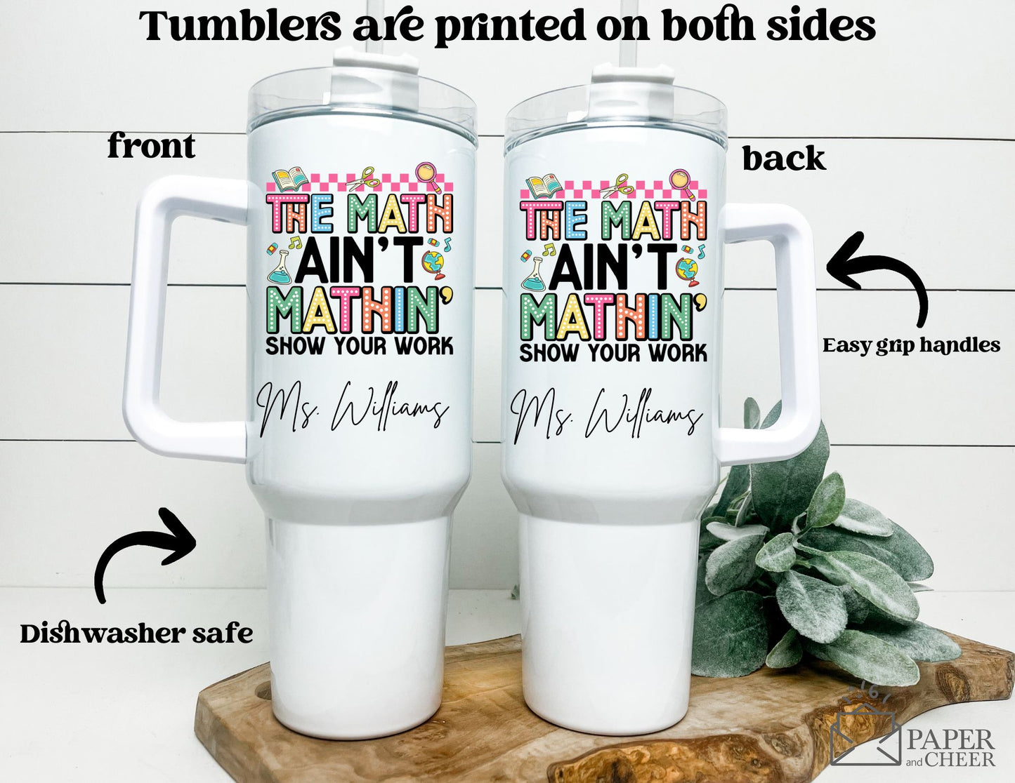Math Teacher Tumbler (Personalized)