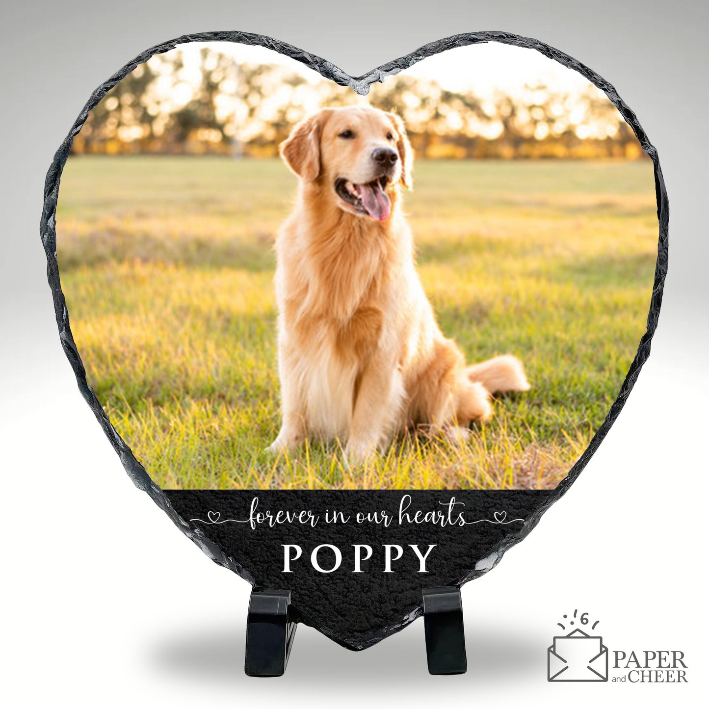 Personalized Pet Memorial Slate Rock Plaque