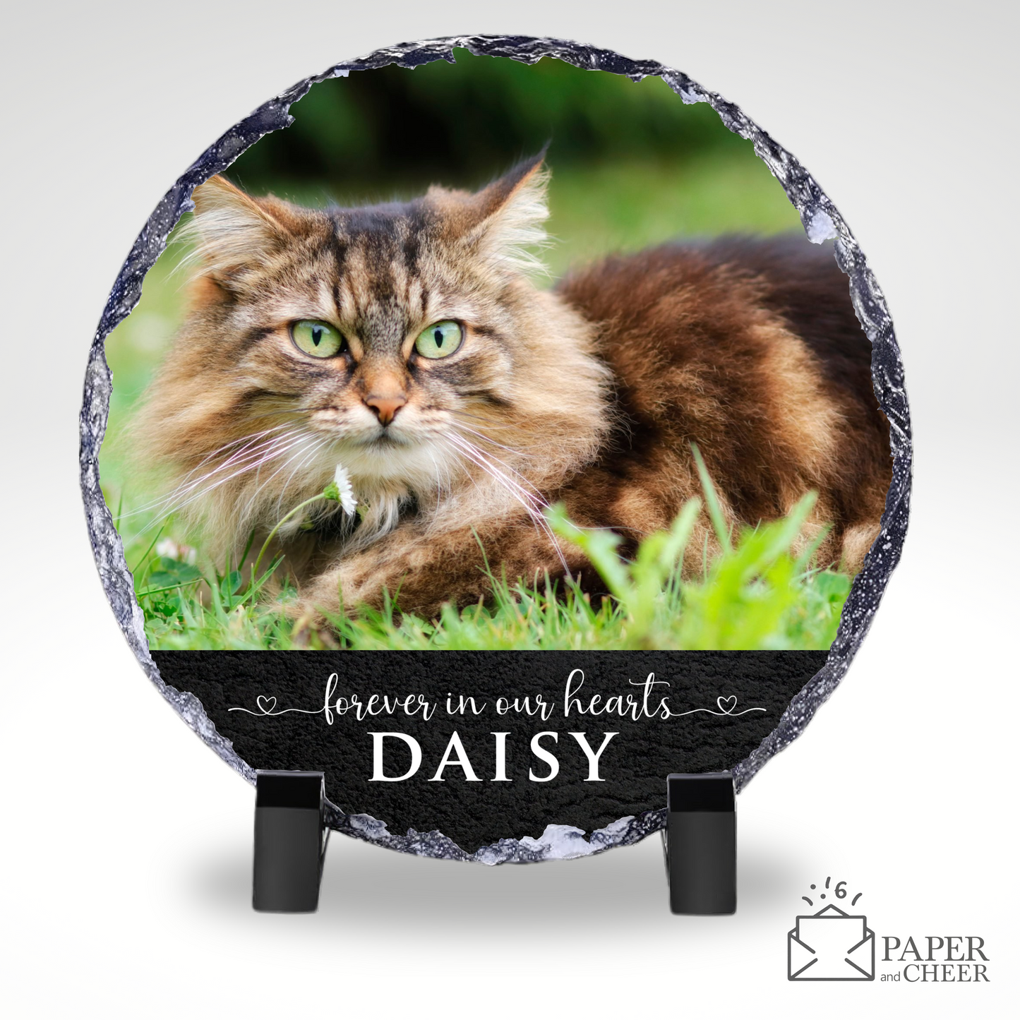 Personalized Pet Memorial Slate Rock Plaque