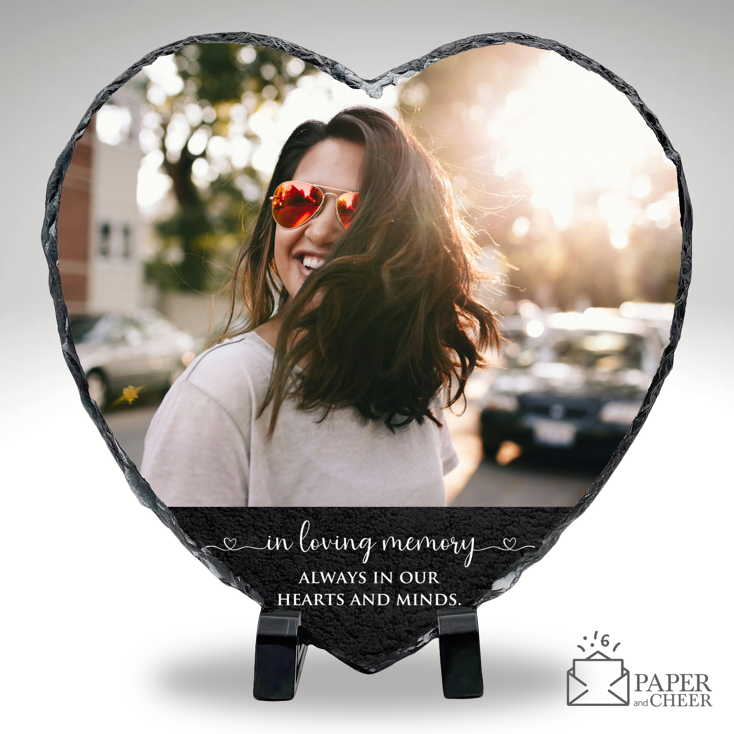 Personalized Memorial Slate Rock Plaque