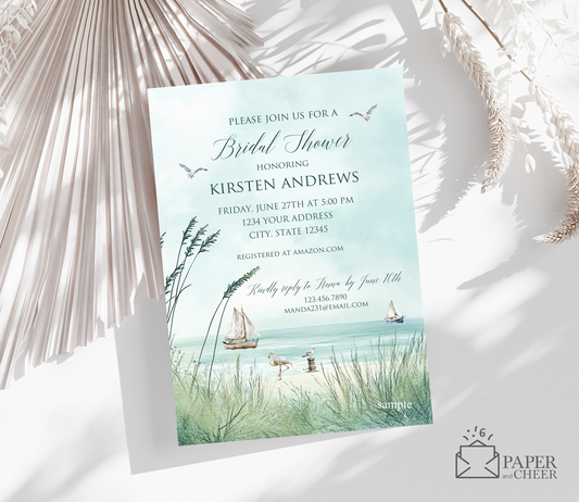 Beach Bridal Shower Invitation