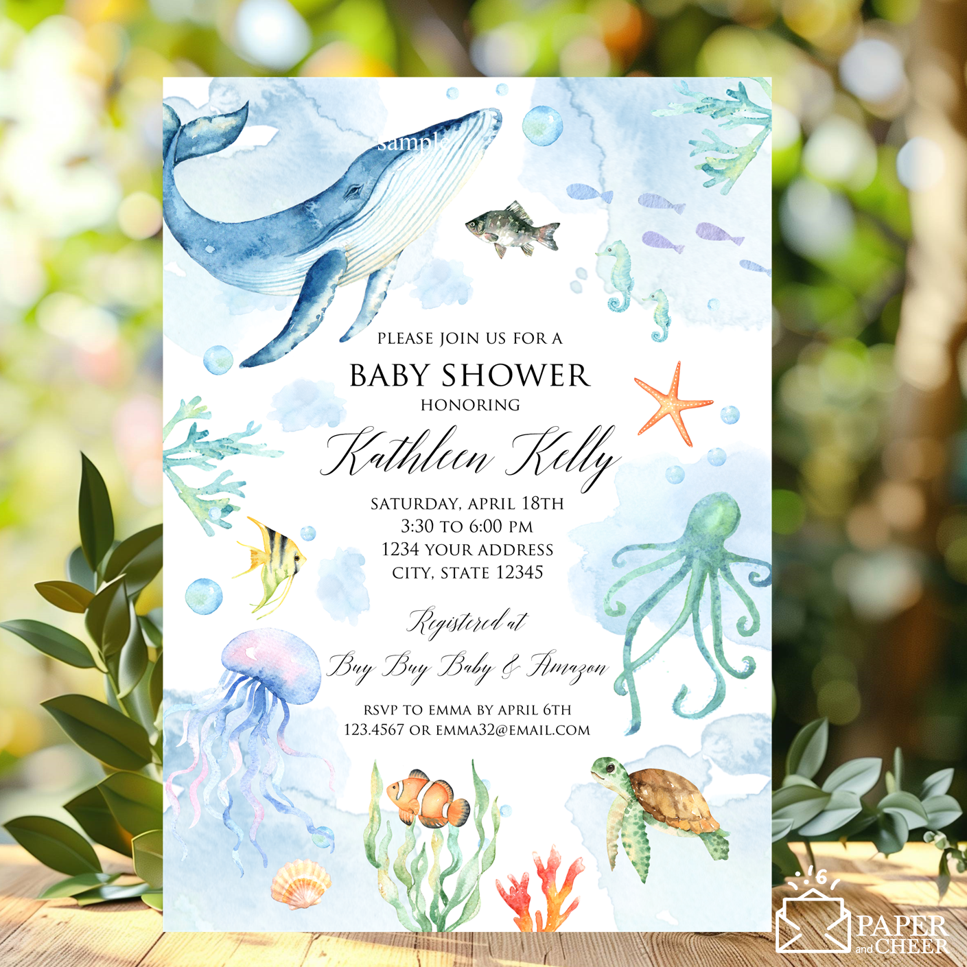 Under the Sea Baby Shower Invitation