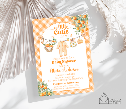 A Little Cutie Baby Shower Invitation