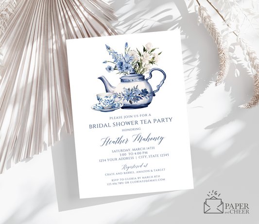 Tea Party Bridal Shower Invitation
