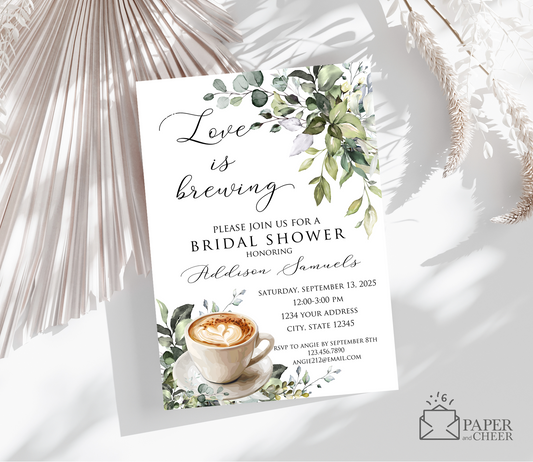 Love is Brewing Bridal Shower Invitation