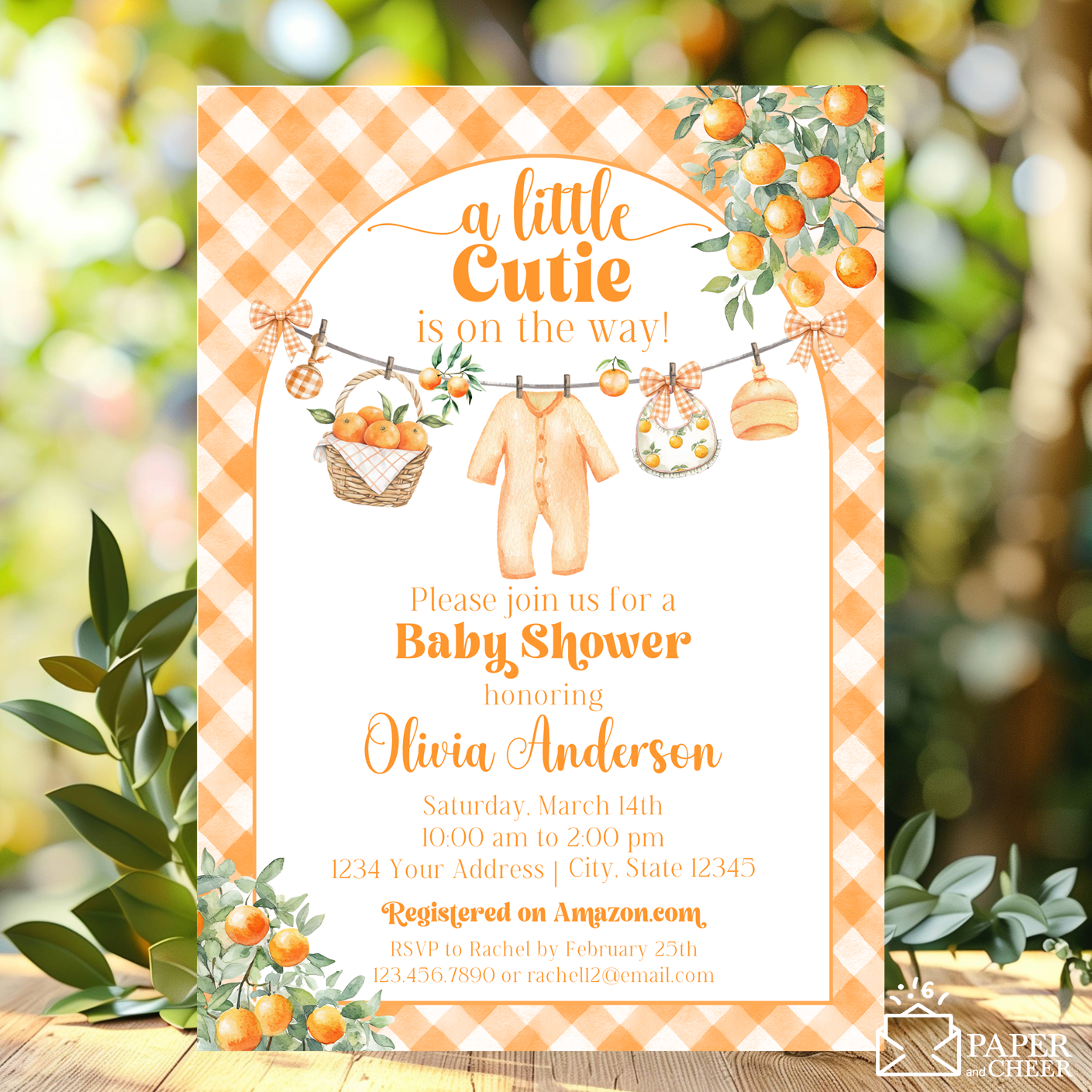A Little Cutie Baby Shower Invitation