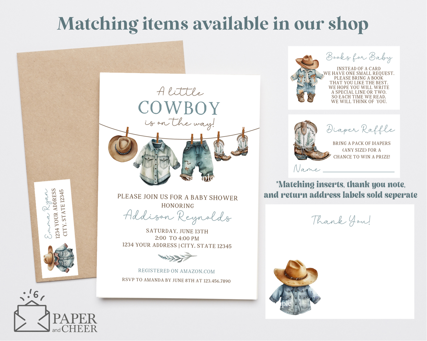Cowboy Baby Shower Invitations