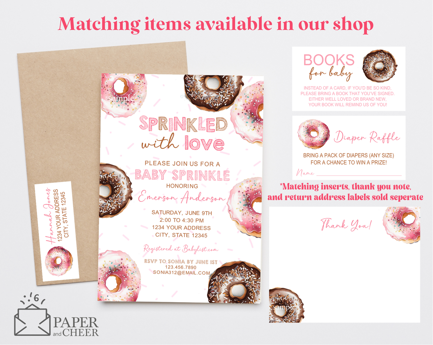 Donut Sprinkled with Love Baby Sprinkle Invitation