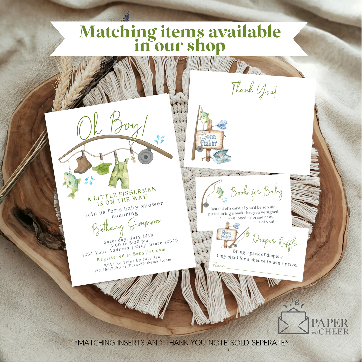 Fishing Baby Shower Invitation