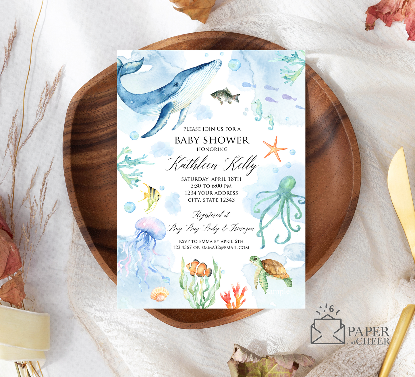 Under the Sea Baby Shower Invitation