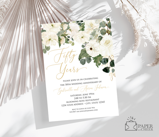 50th Wedding Anniversary Invitations