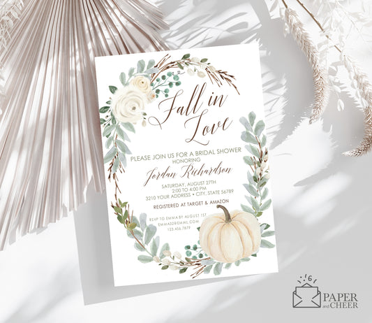 Fall in Love Bridal Shower Invitation