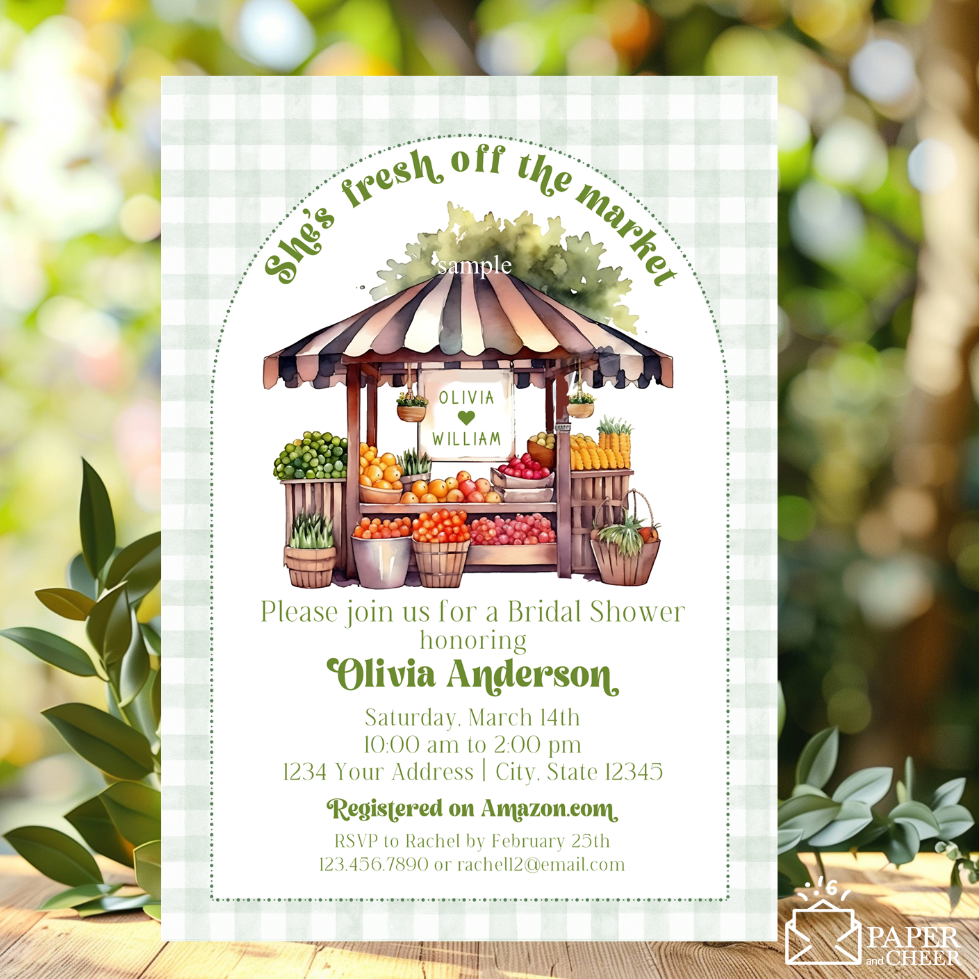 She's fresh off the market bridal shower invitation