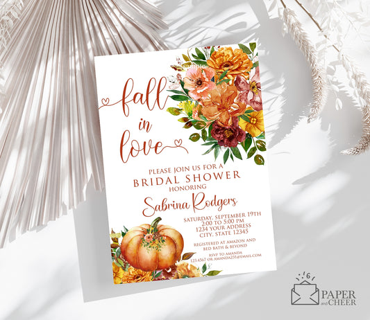 Fall in Love Bridal Shower Invitation