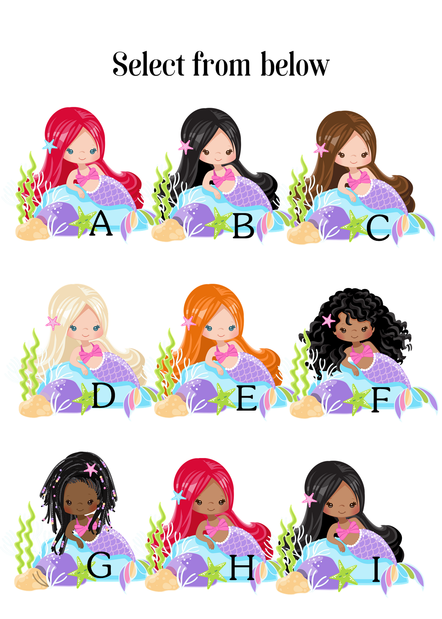 Mermaid Birthday Invitation (any age)