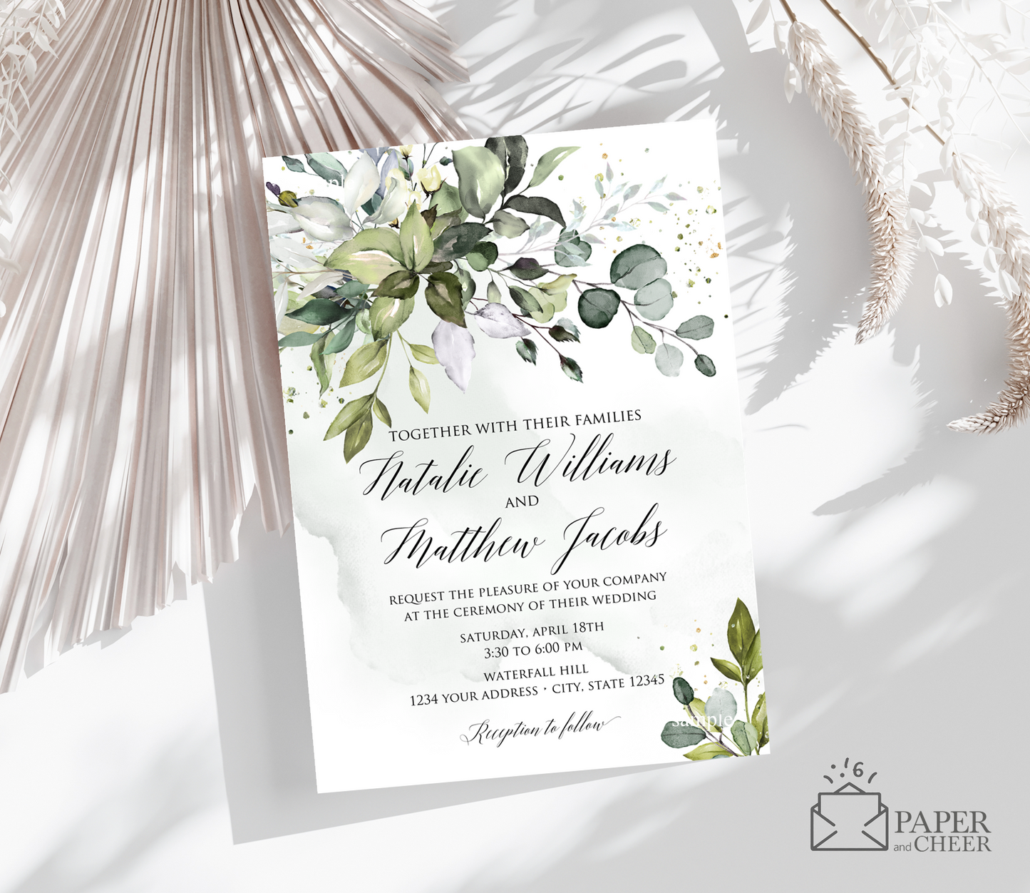 Eucalyptus Greenery Wedding Invitation