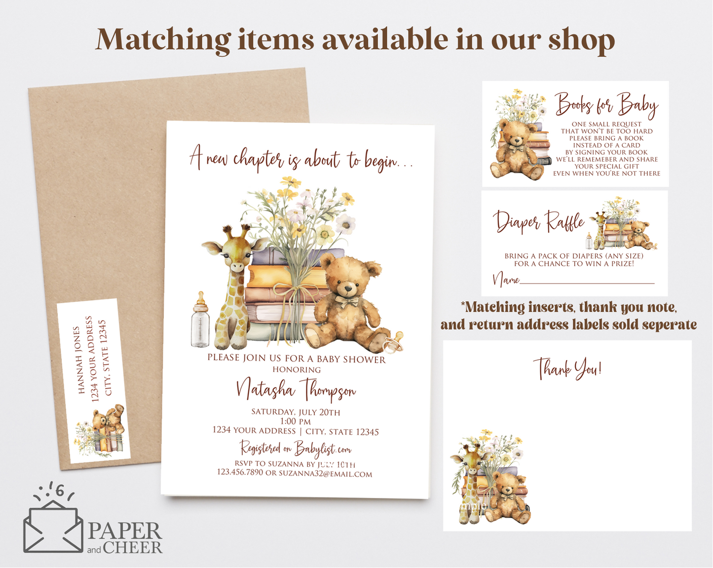 A New Chapter is About to Begin Baby Shower Invitation