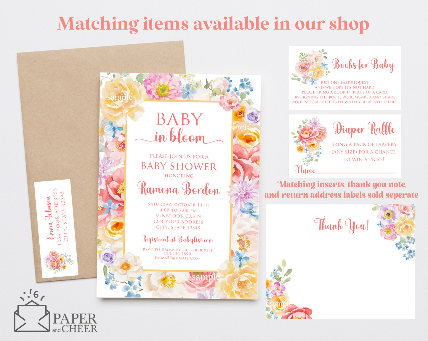 Floral Baby in Bloom Baby Shower Invitation