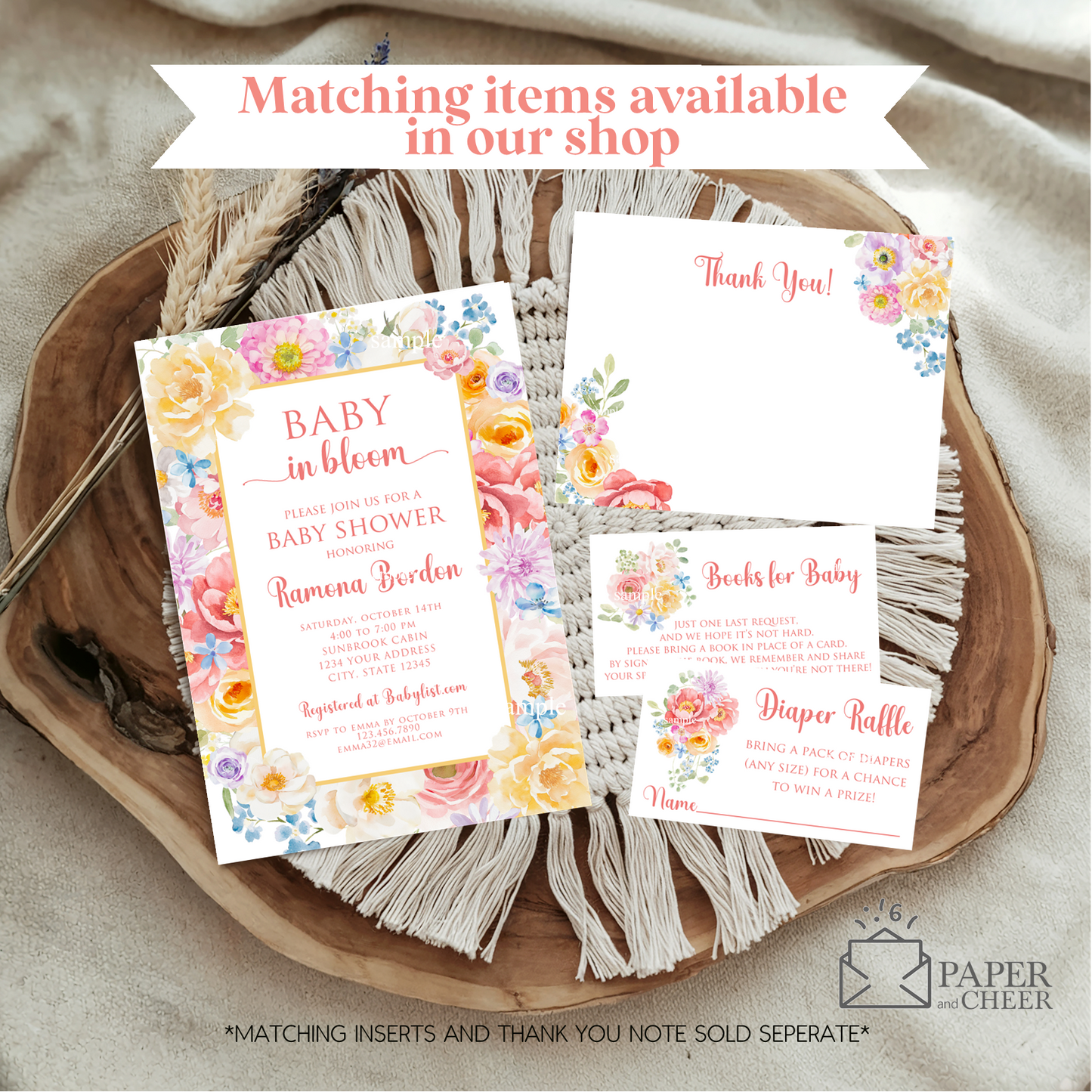 Floral Baby in Bloom Baby Shower Invitation