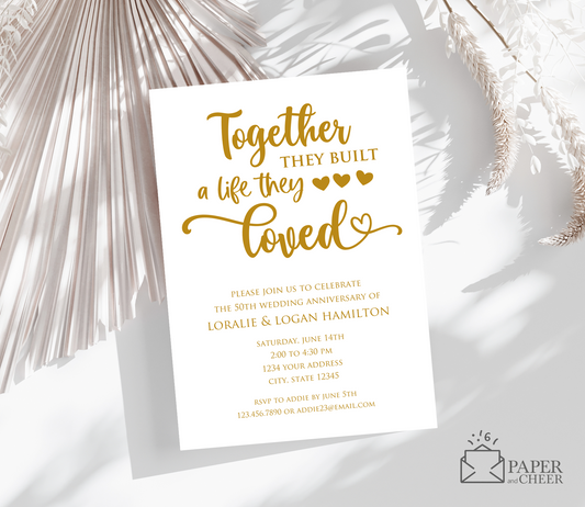 50th Wedding Anniversary Invitations