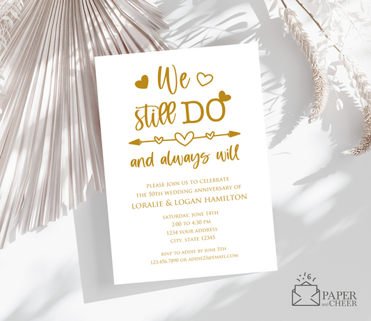 50th Wedding Anniversary Invitations