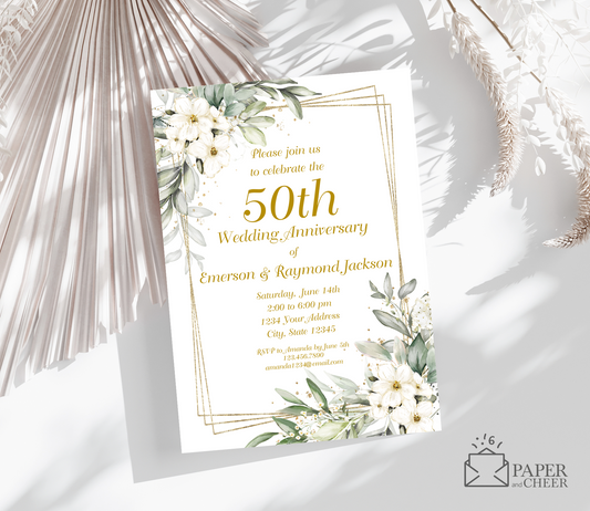 50th Wedding Anniversary Invitations
