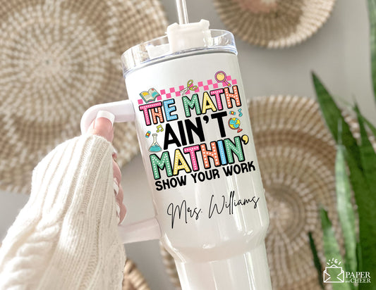 Math Teacher Tumbler (Personalized)