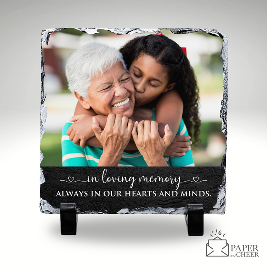 Personalized Memorial Slate Rock Plaque